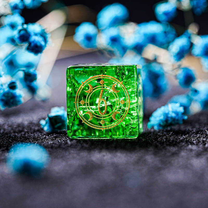Zielone szkło D & D zestaw koś – Board Game Logo recenzja i cena